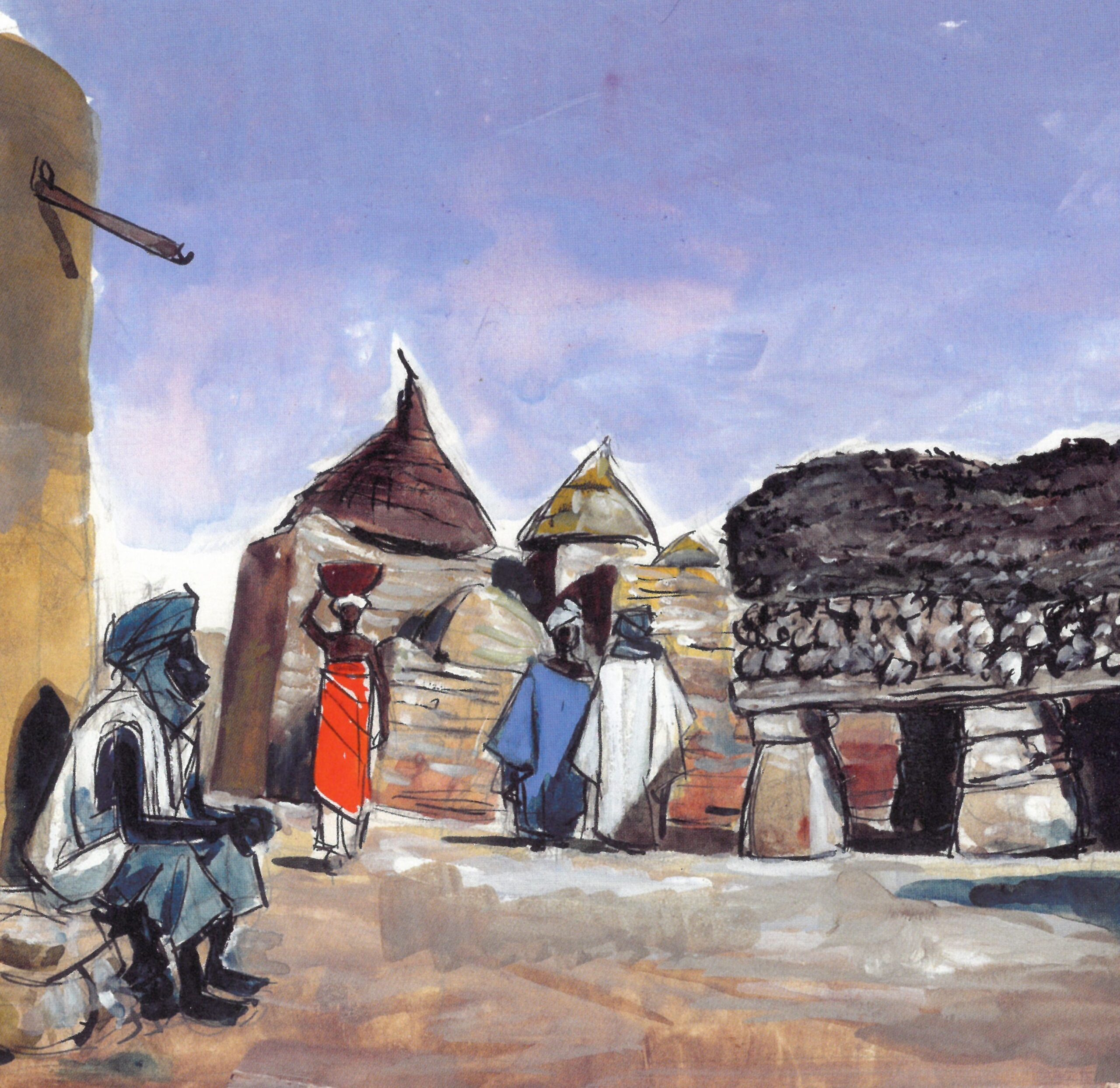 les CARNETS DE VOYAGE de PIERRE JOUBERT – Place du village