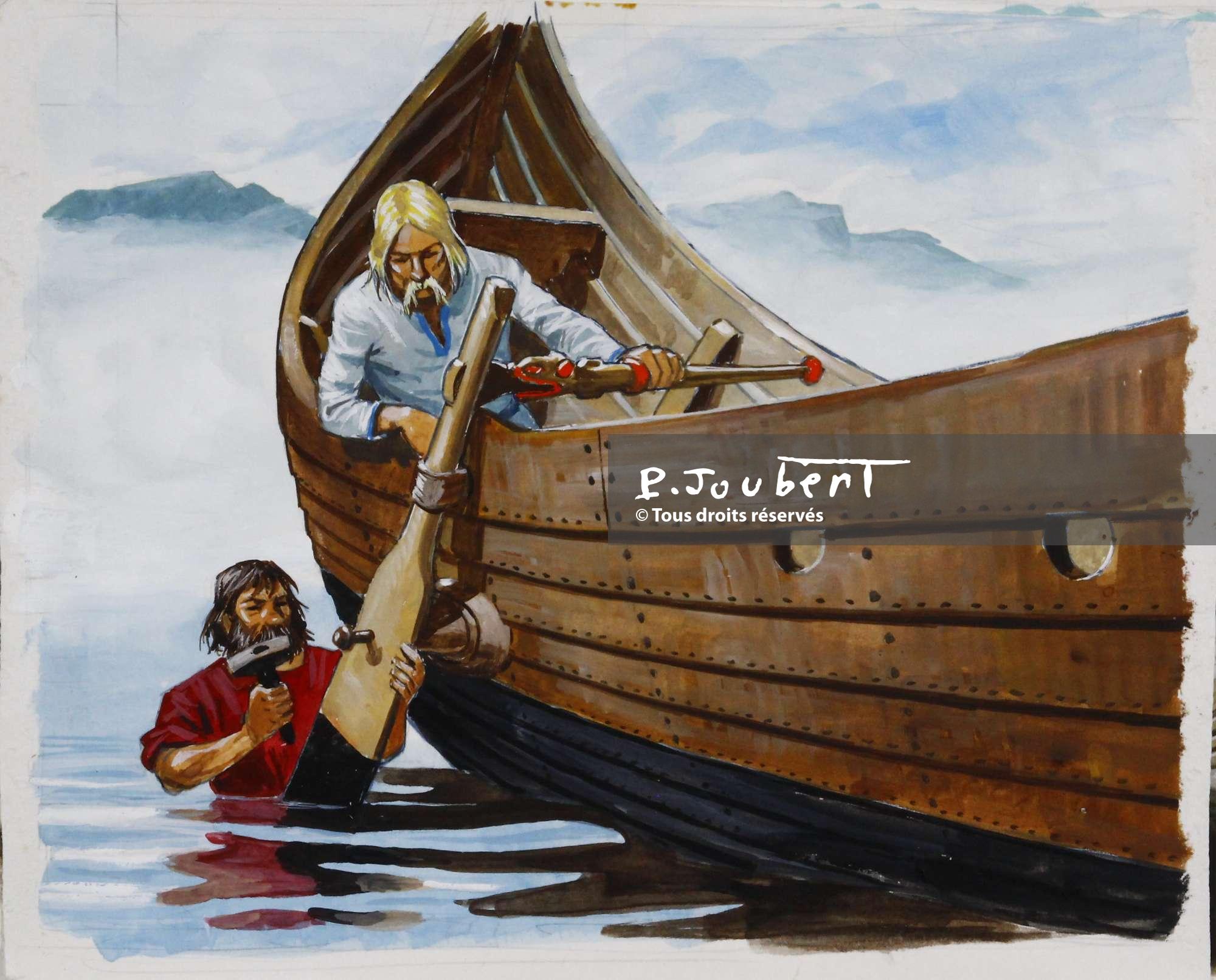 1982     Au temps des Vikings  – La poupe du drakkar – Original