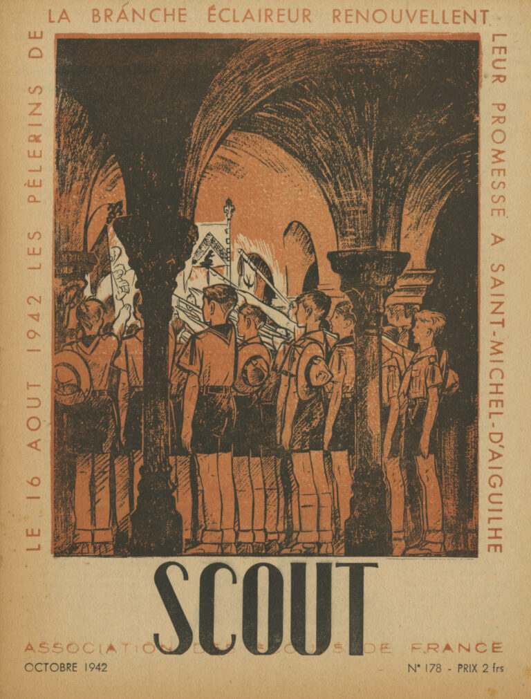 Ancien Insigne SCOUT ECLAIREUR de France à identifier Trèfle Croix Vintage 2 cm