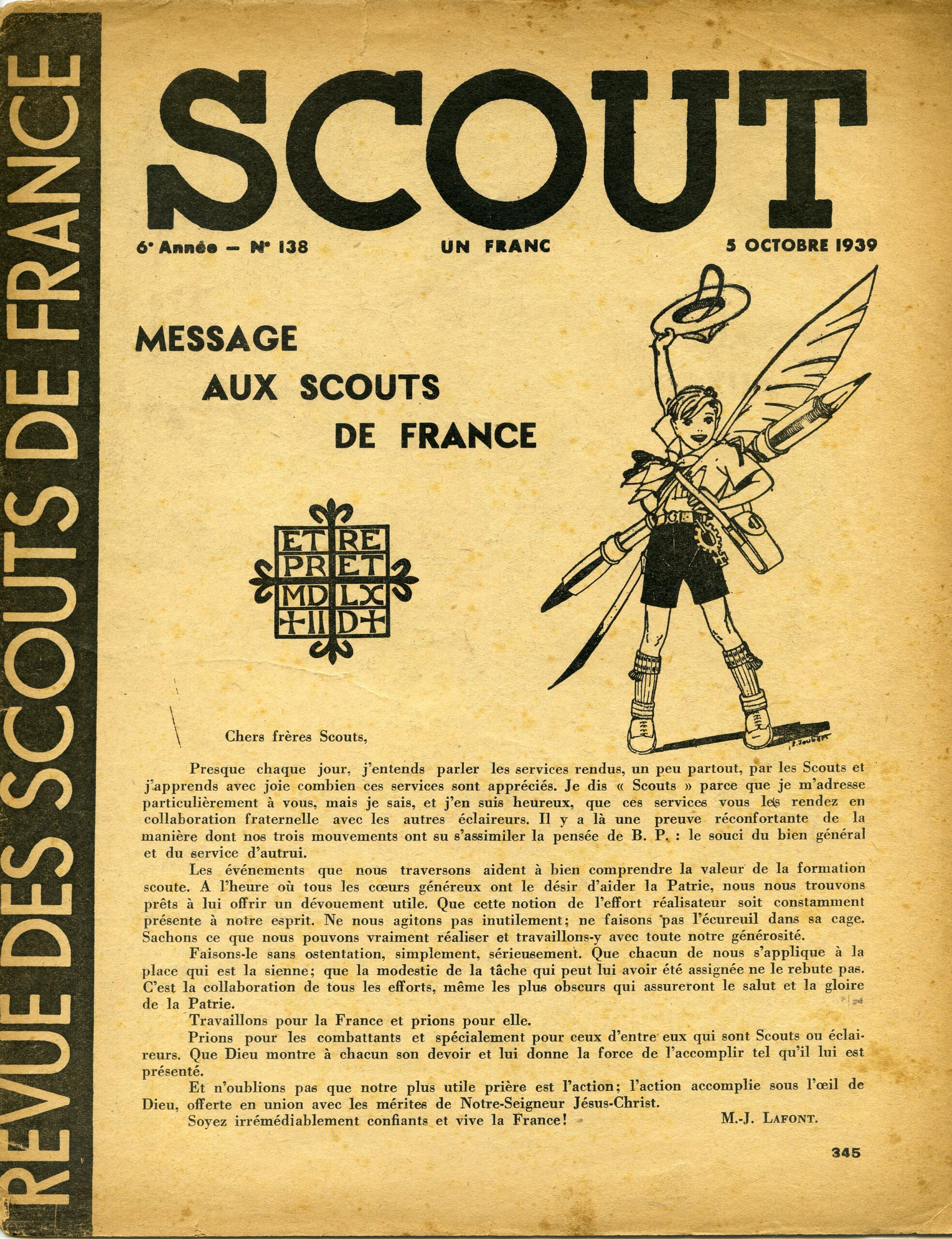 LE SCOUT 138 revue Le scout de France de 1939 - Pierre Joubert