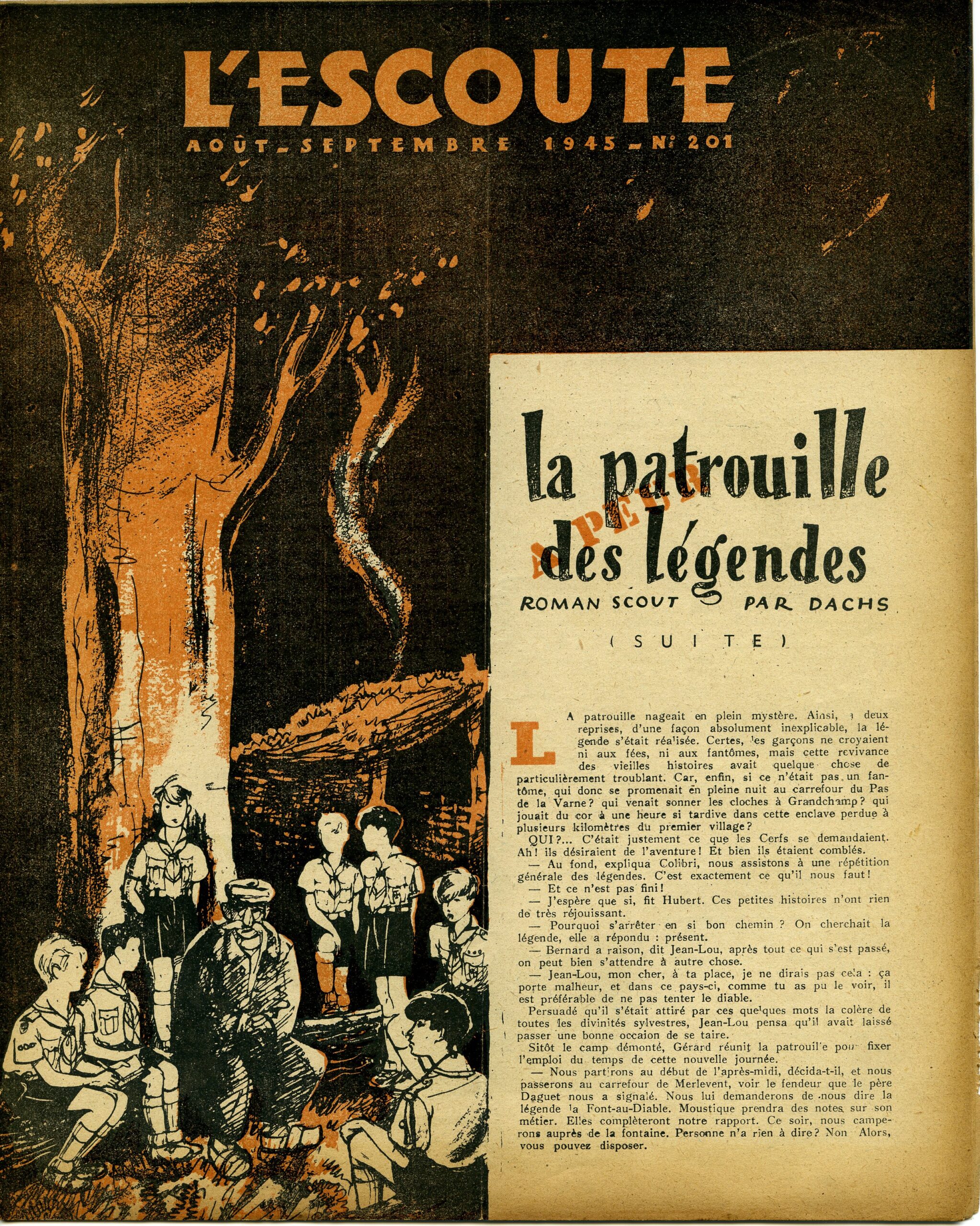 L' ESCOUTE 201 revue Le scout de France de 1945 - Pierre Joubert