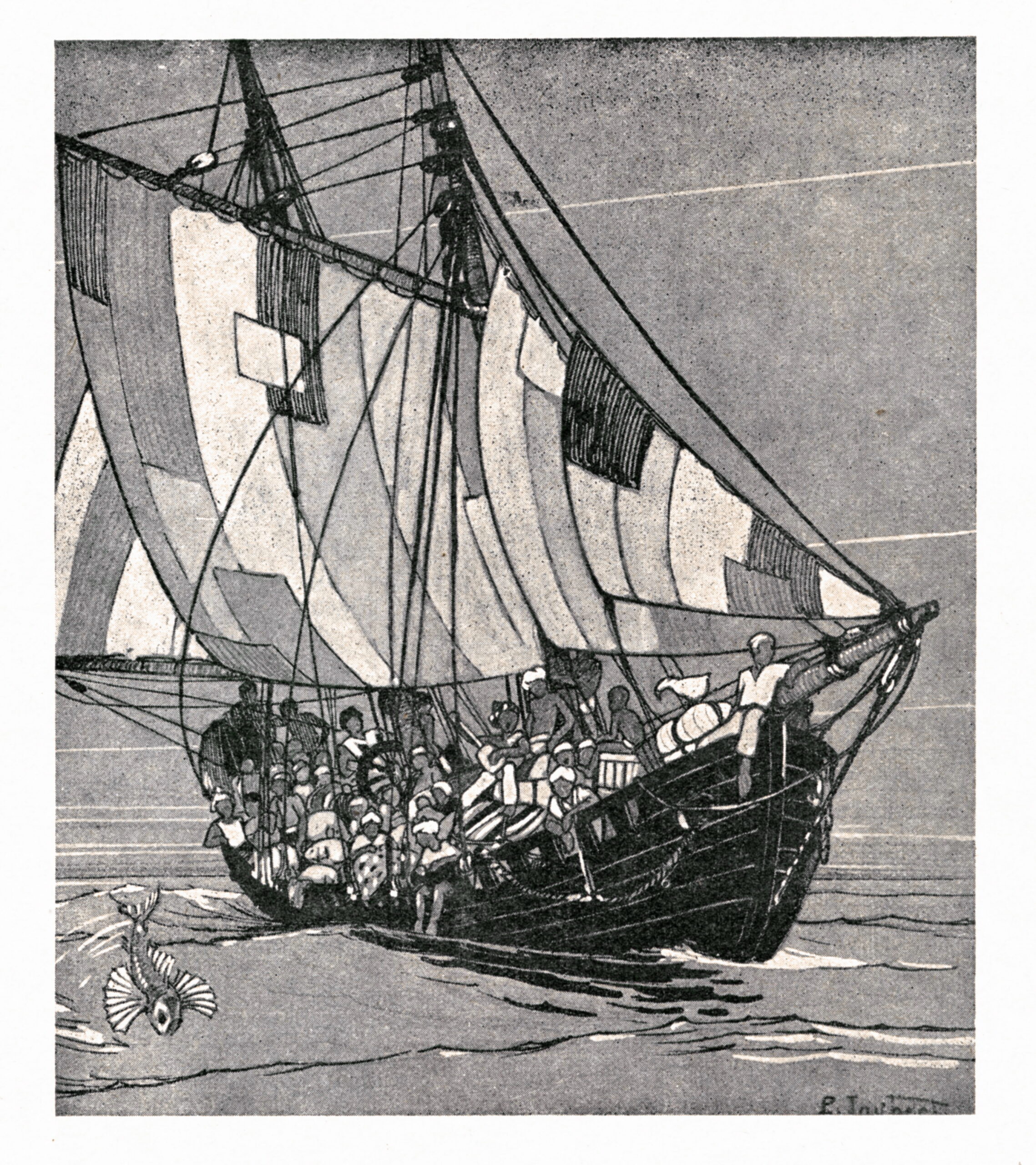 Quatre jours en goëlette de Tahiti à Ruturu par la Manou-reva  : SCOUT 55 de 1936