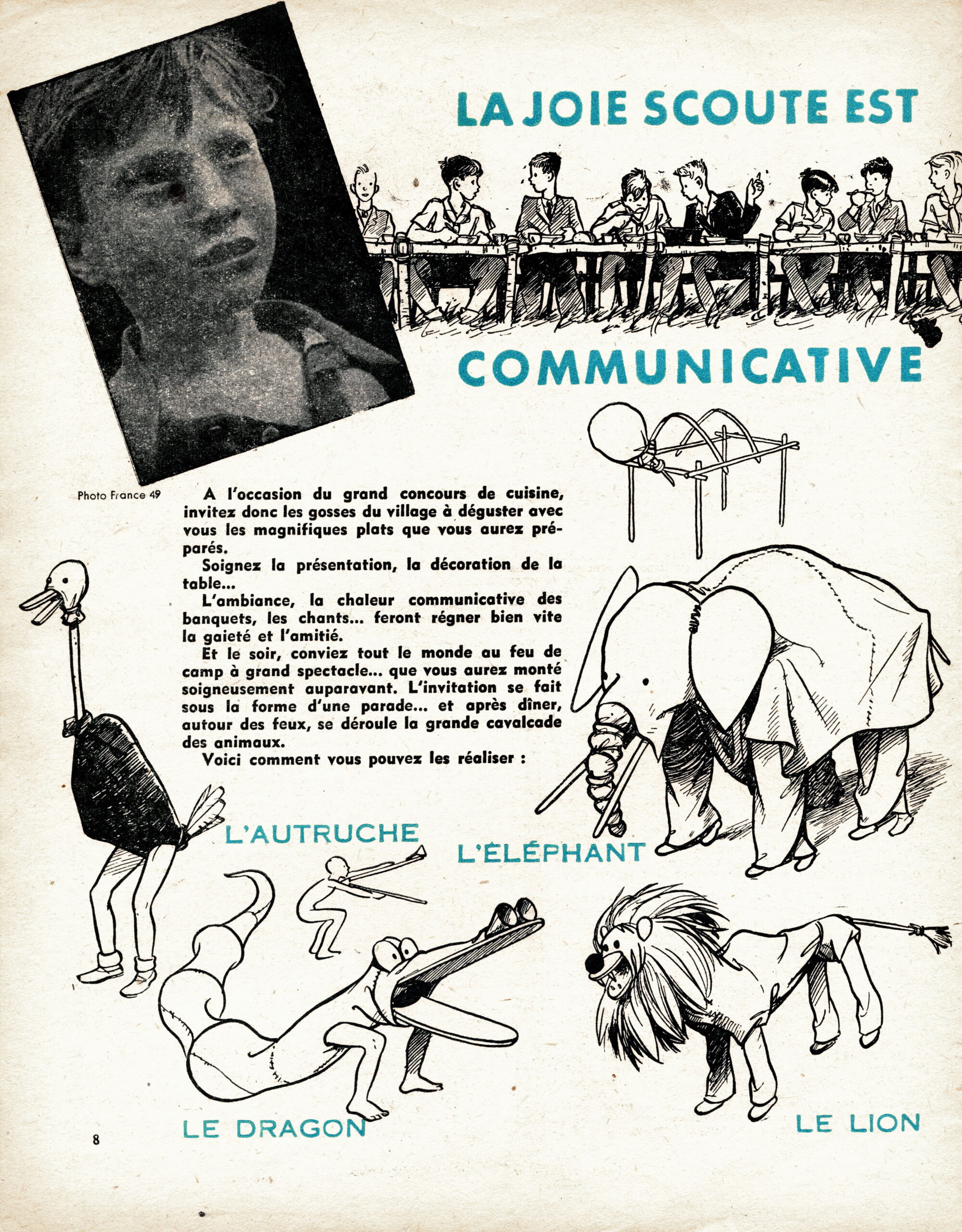 La joie scoute est communicative :  SCOUT 242 de 1949
