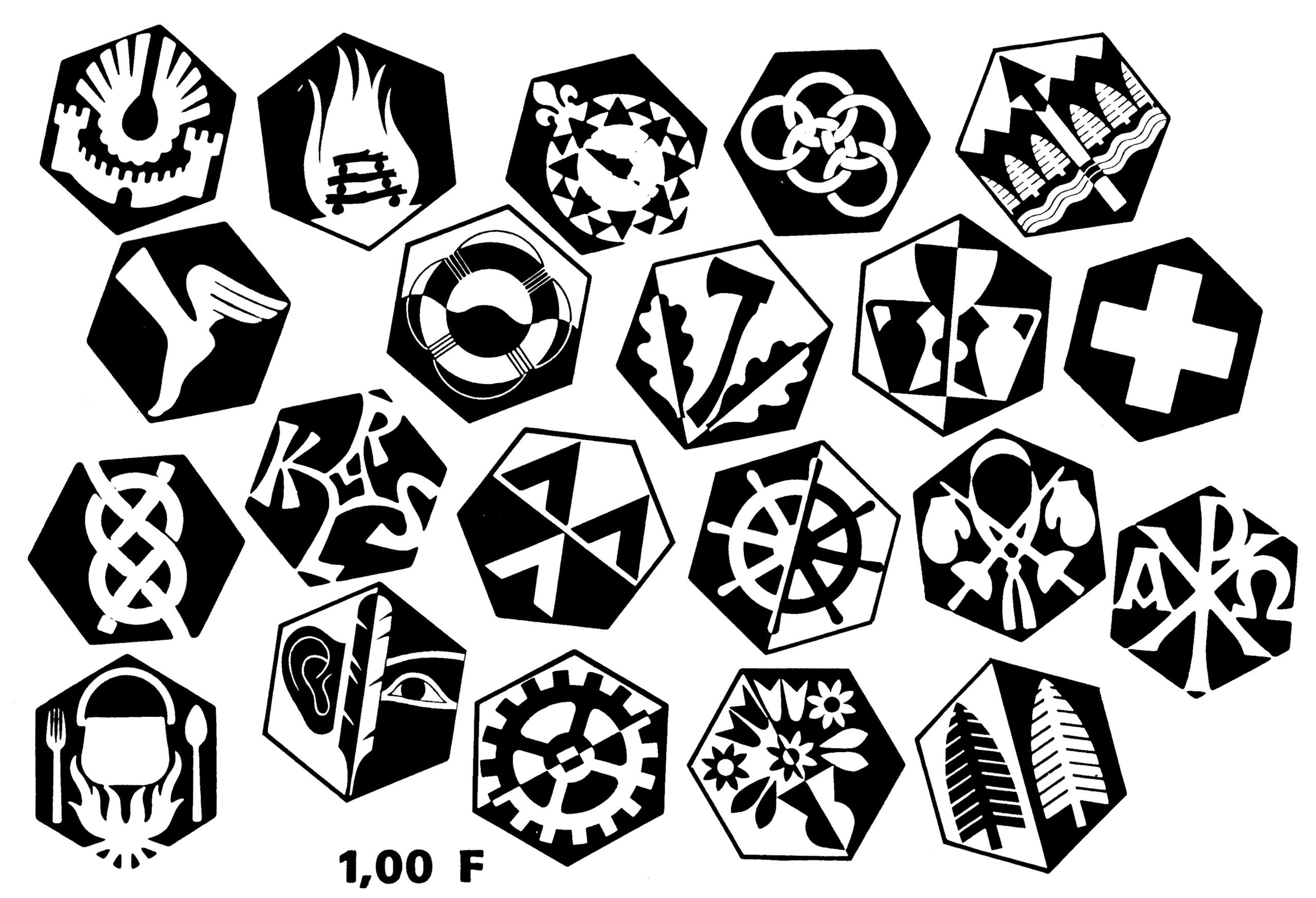 Scout d’ Europe 40 – PUB : Badges éclaireurs-guides